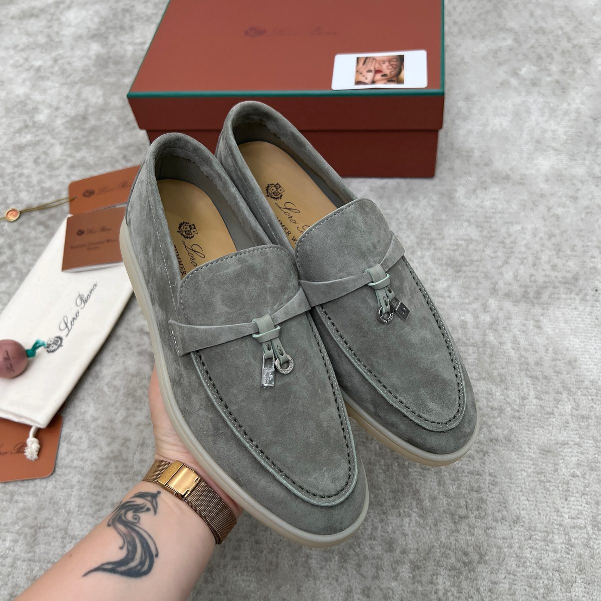 Loro Piana Summer Walk Suede Loafers