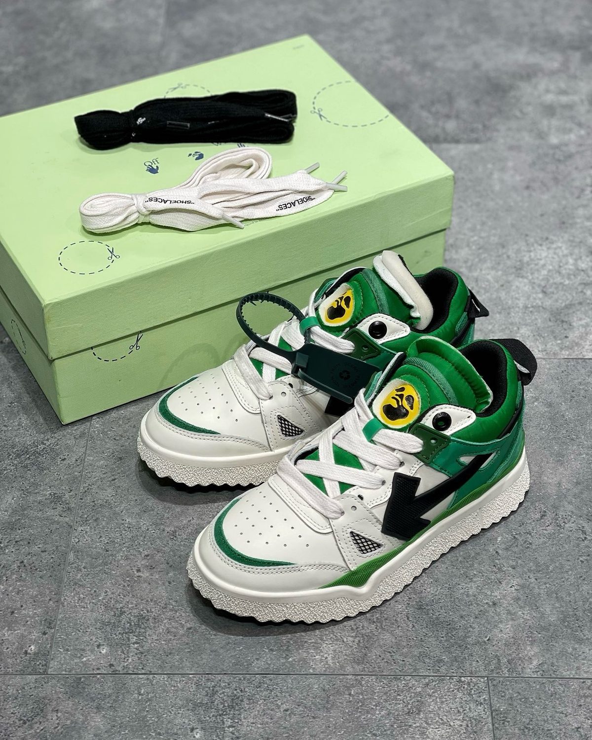 Anime Character High-Top Sneakers Green White
