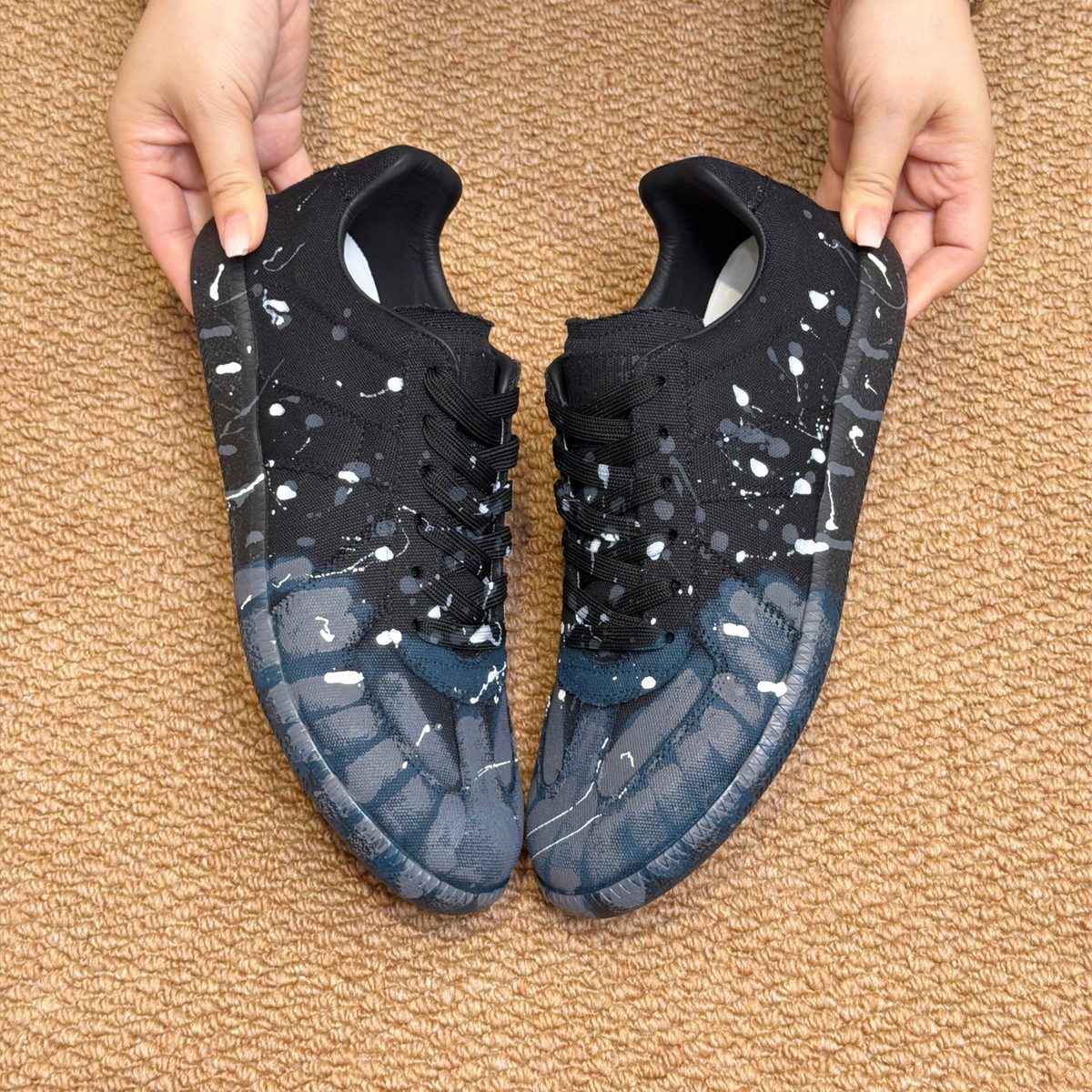 Splatter Paint Canvas Low-Top Sneakers