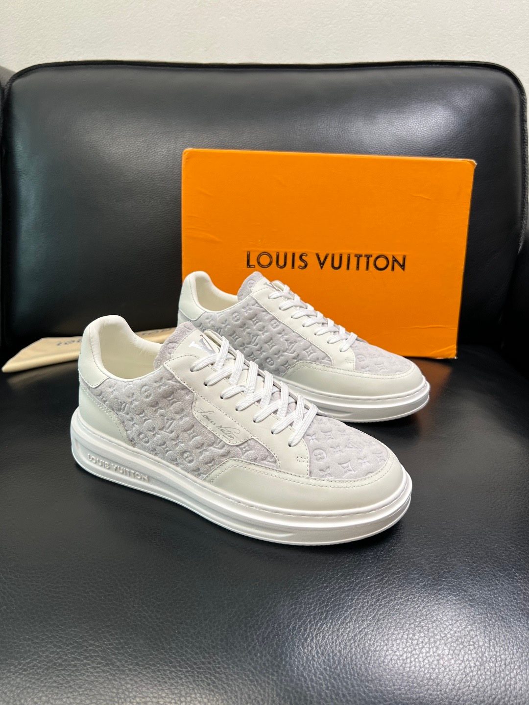 Louis Vuitton Monogram Embossed Low-Top Sneakers