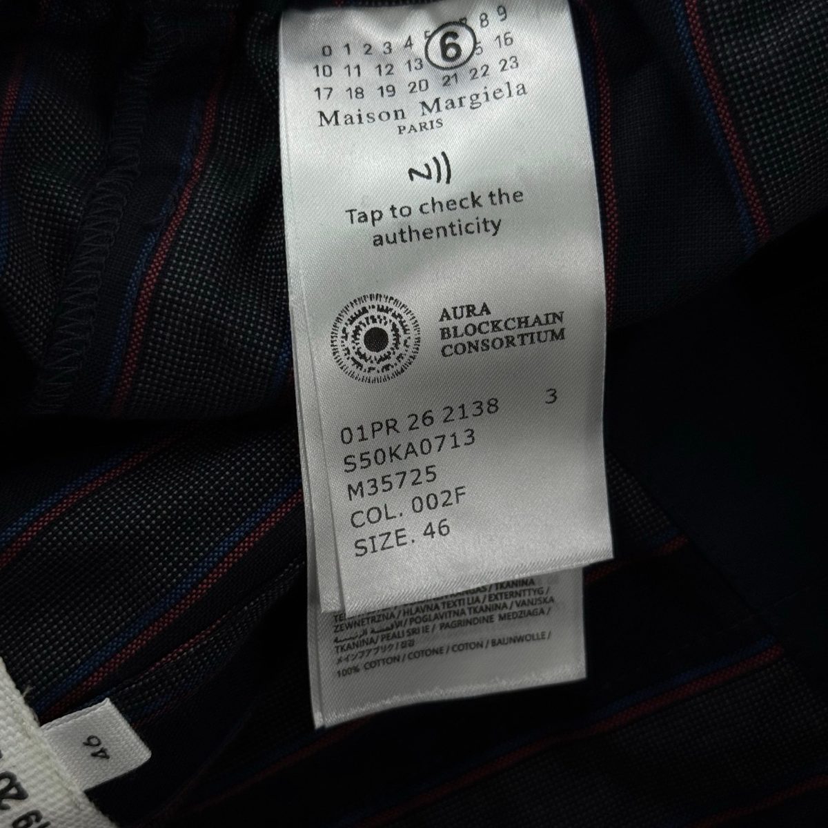 Maison Margiela Striped Wool Trousers