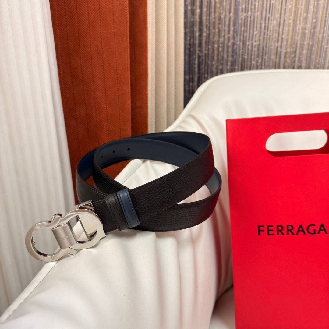 Salvatore Ferragamo Reversible Leather Belt