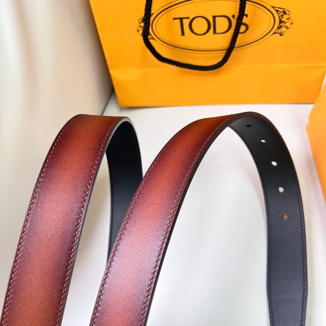 Tod's Leather Belt with Metal Buckle