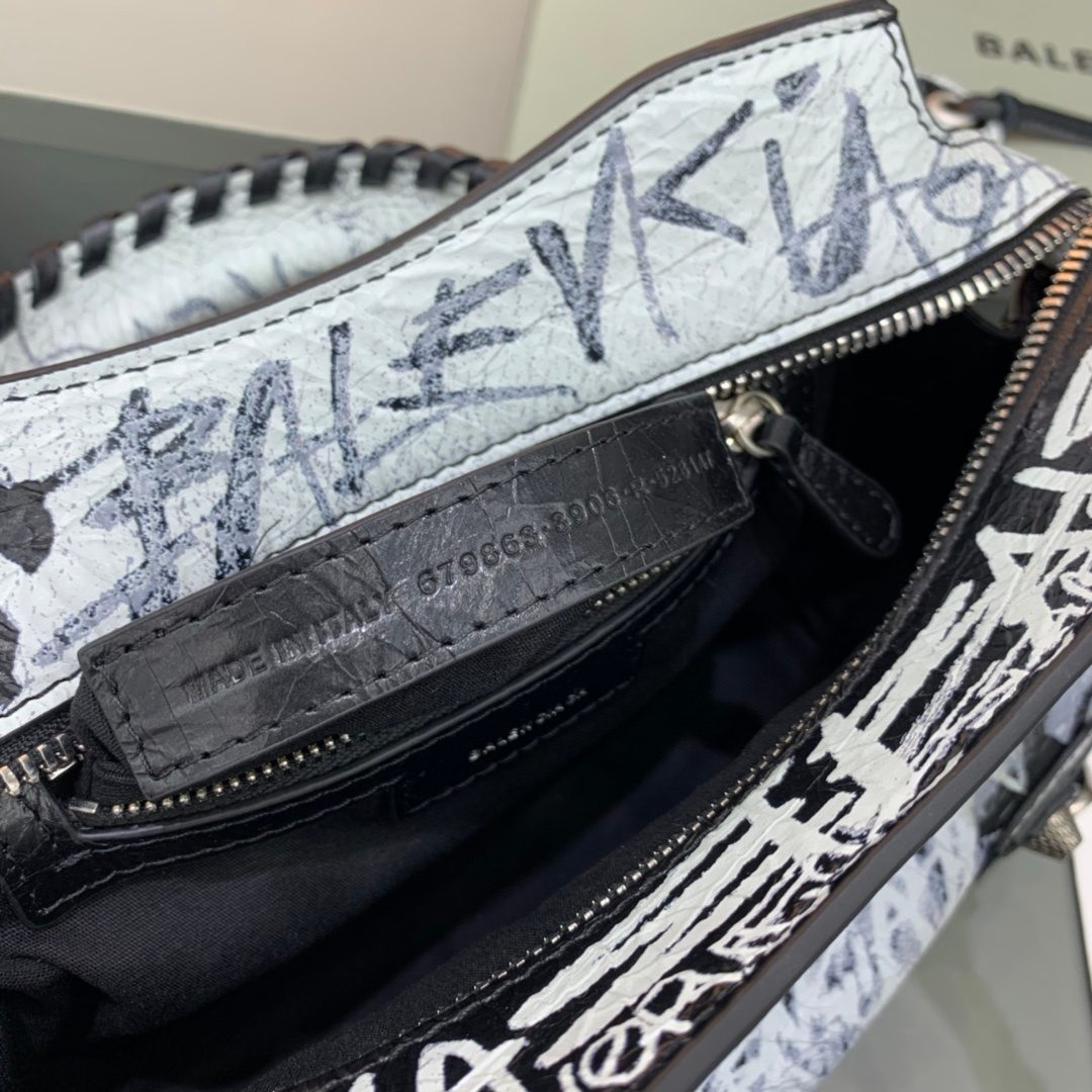 Balenciaga Graffiti Print Crossbody Bag