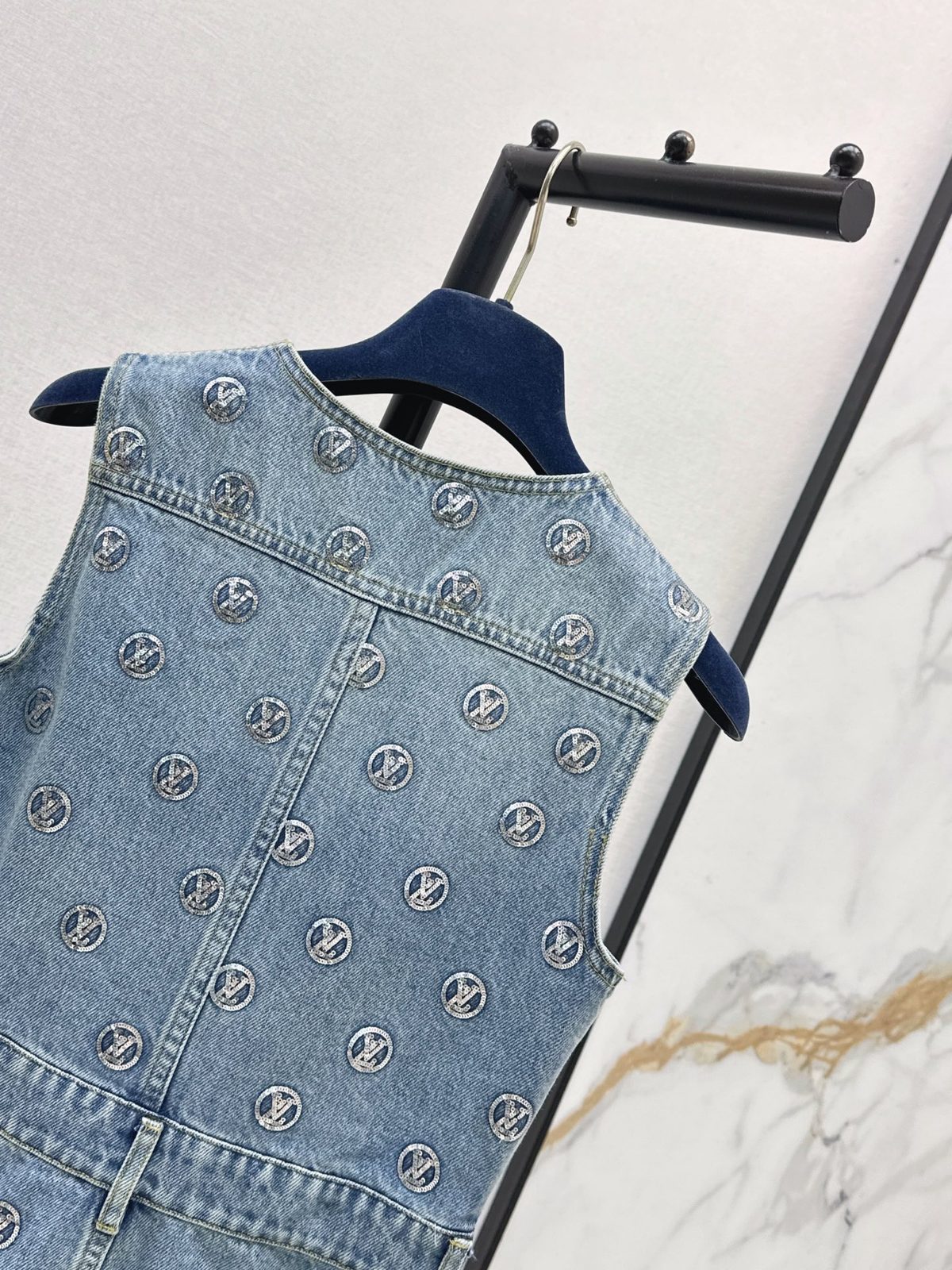 Louis Vuitton Monogram Denim Vest Dress