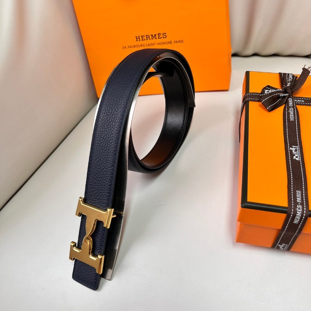 Hermès Constance H Reversible Leather Belt