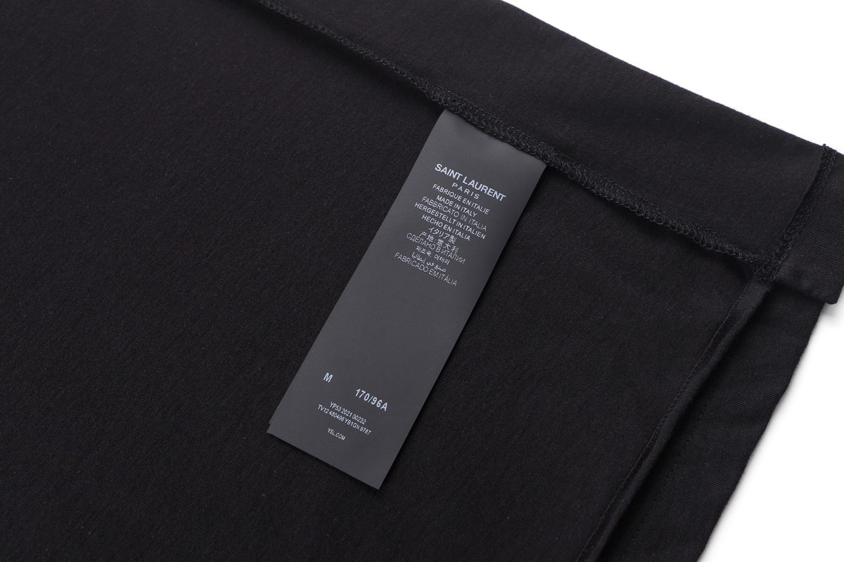 Saint Laurent Black Graphic Print Short Sleeve T-Shirt