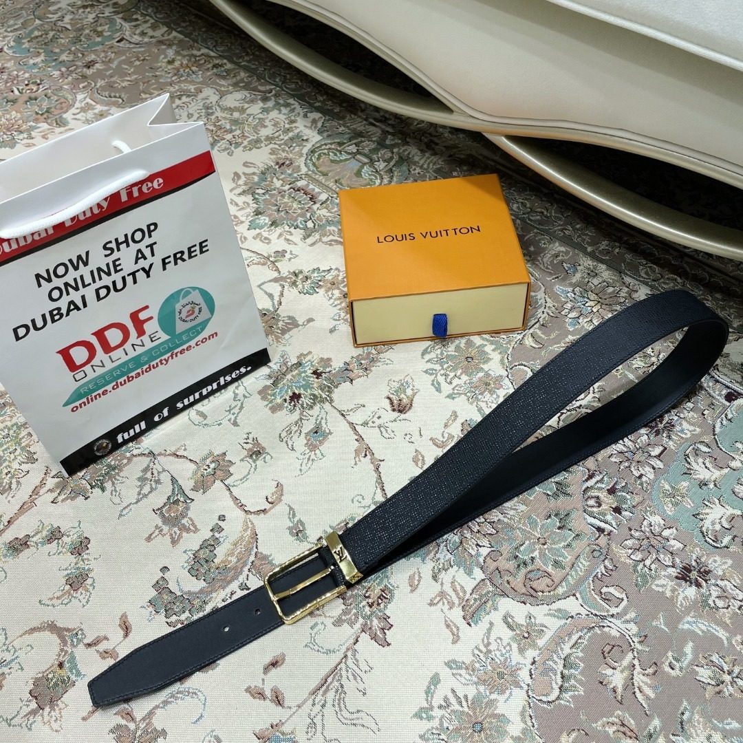 Louis Vuitton Epi Leather Belt Black