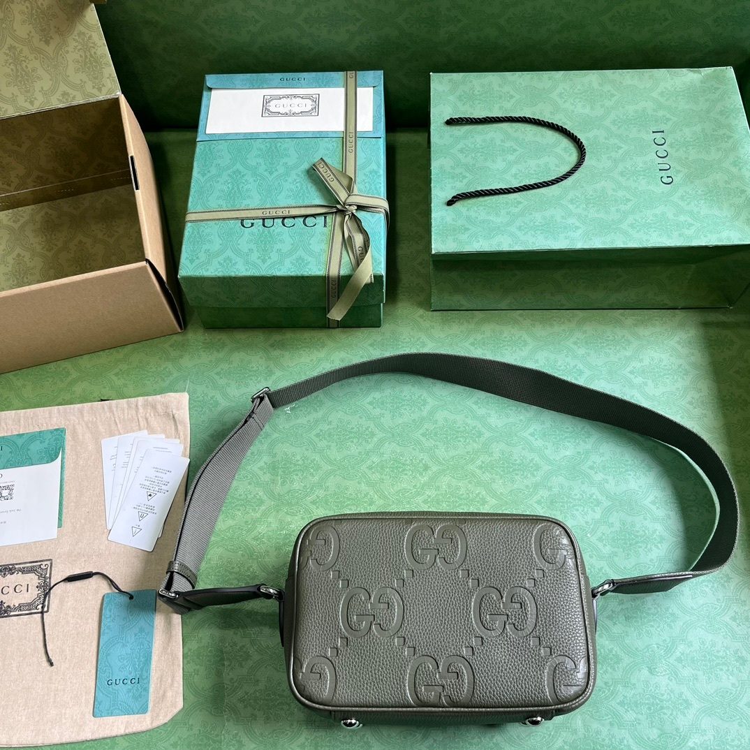 Gucci GG Embossed Leather Shoulder Bag