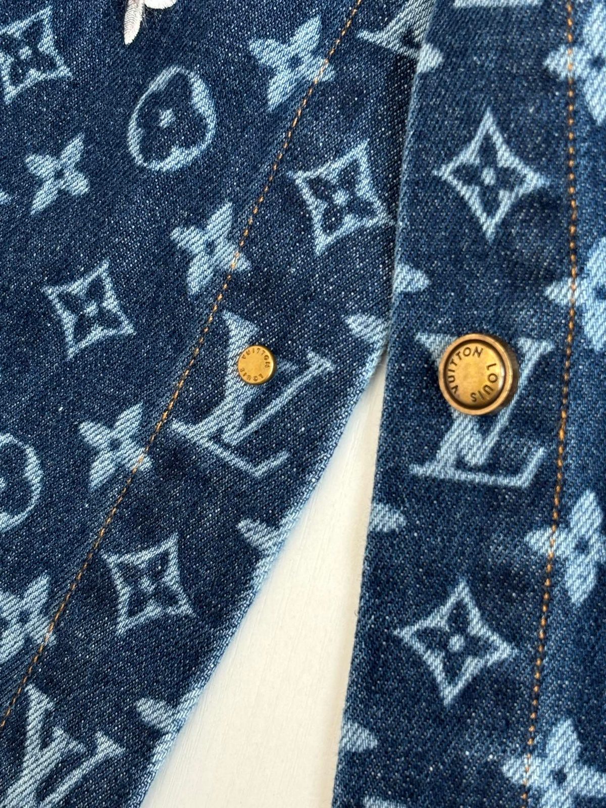 Louis Vuitton Monogram Denim Short Sleeve Shirt