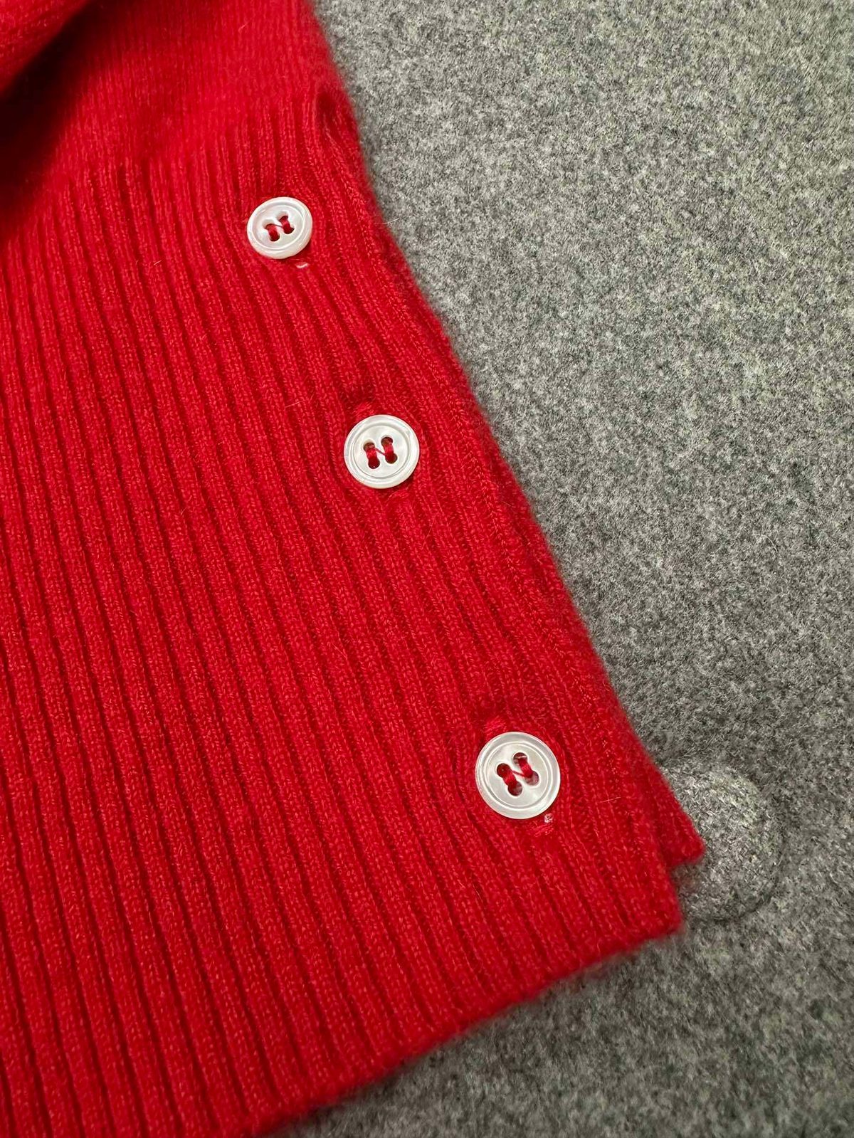 Striped Wool Cardigan with Button Details