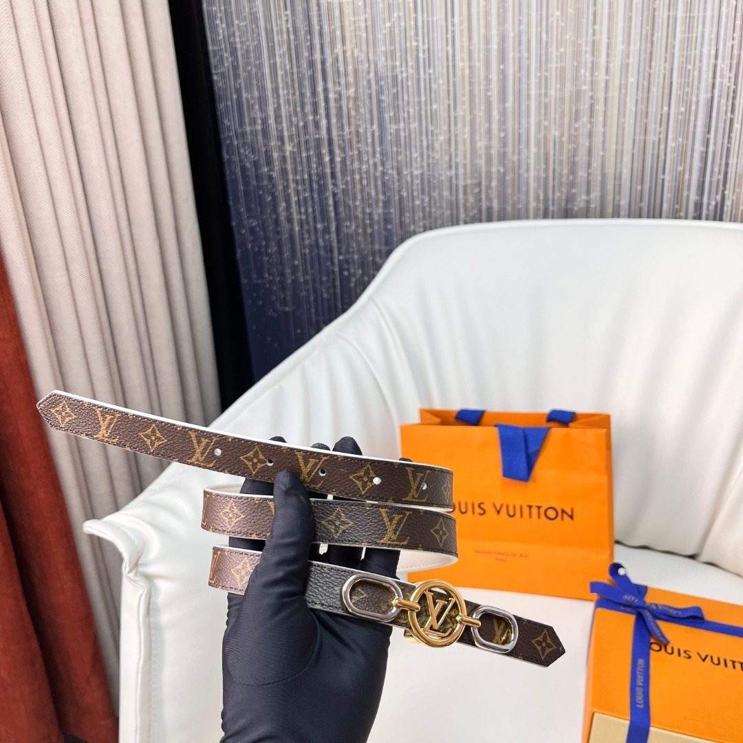 Louis Vuitton Monogram Canvas Belt with LV Buckle