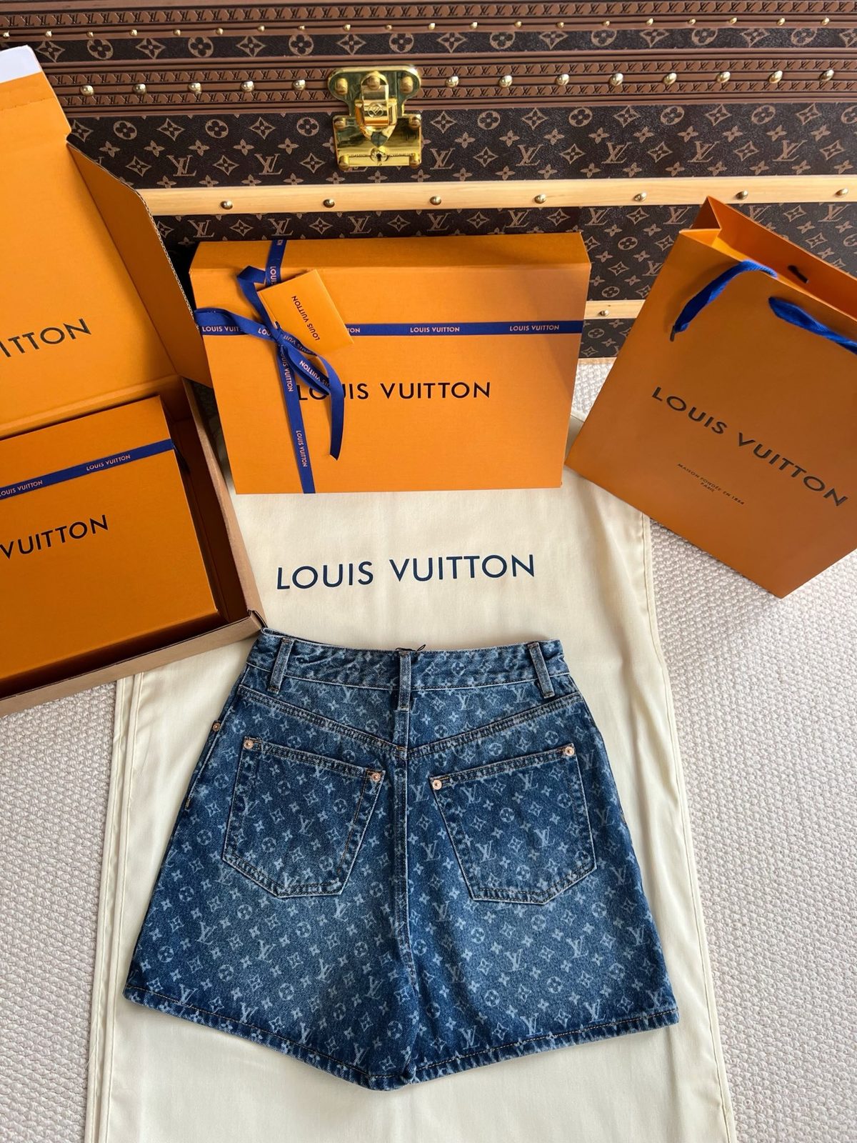Louis Vuitton Monogram Denim Shorts