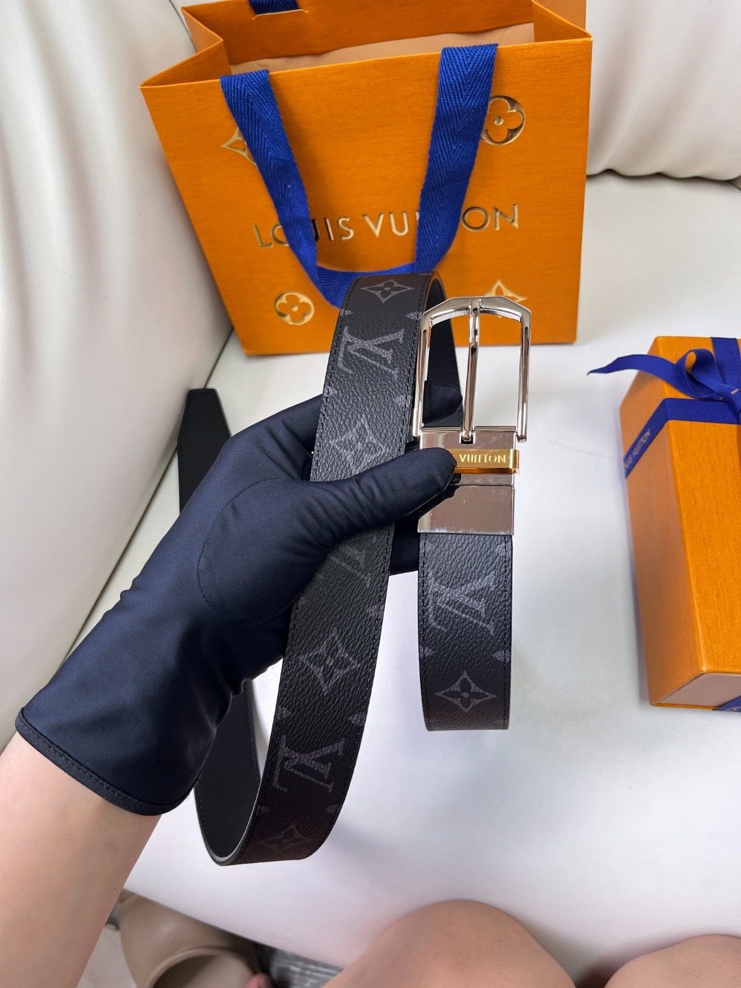 Louis Vuitton Damier Graphite Canvas Belt