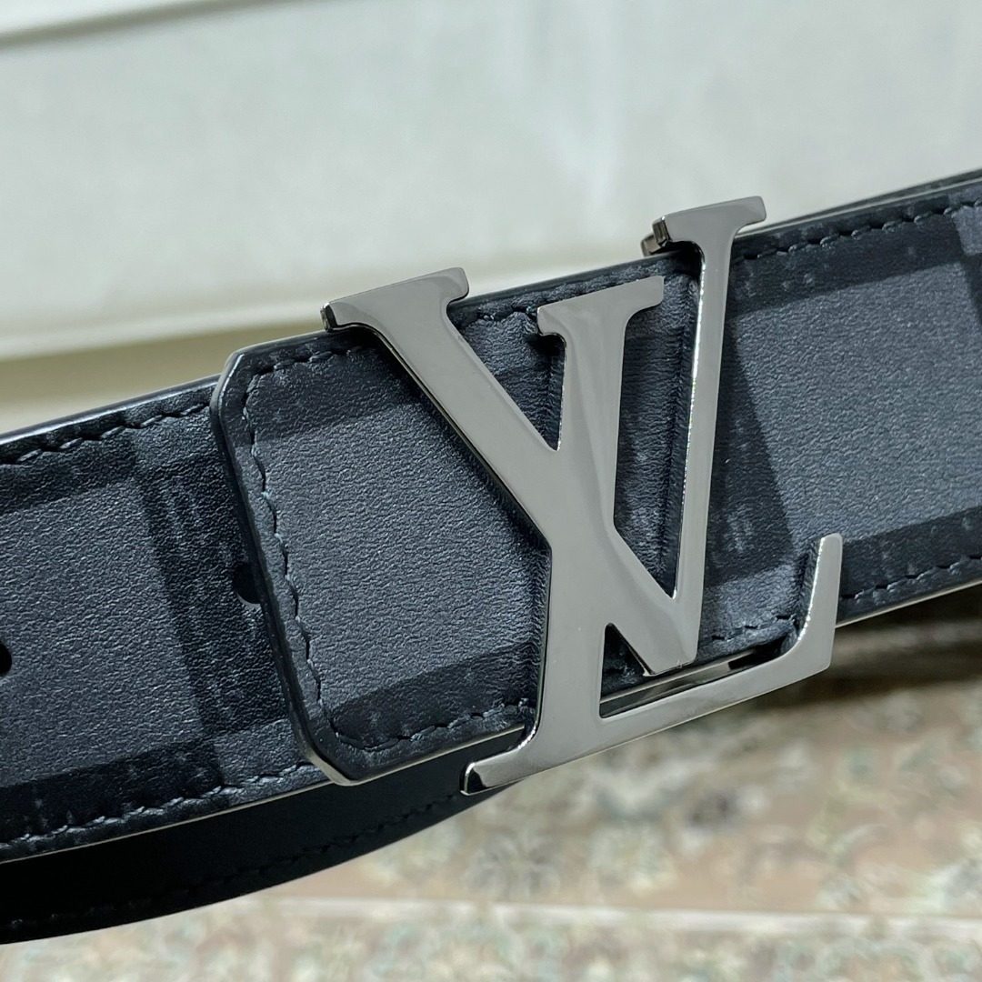 Louis Vuitton Damier Ebène LV Buckle Belt