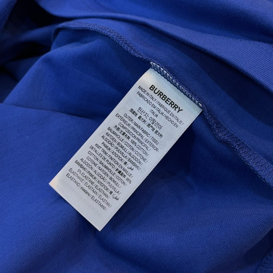 Burberry Blue Cotton Crewneck Sweatshirt