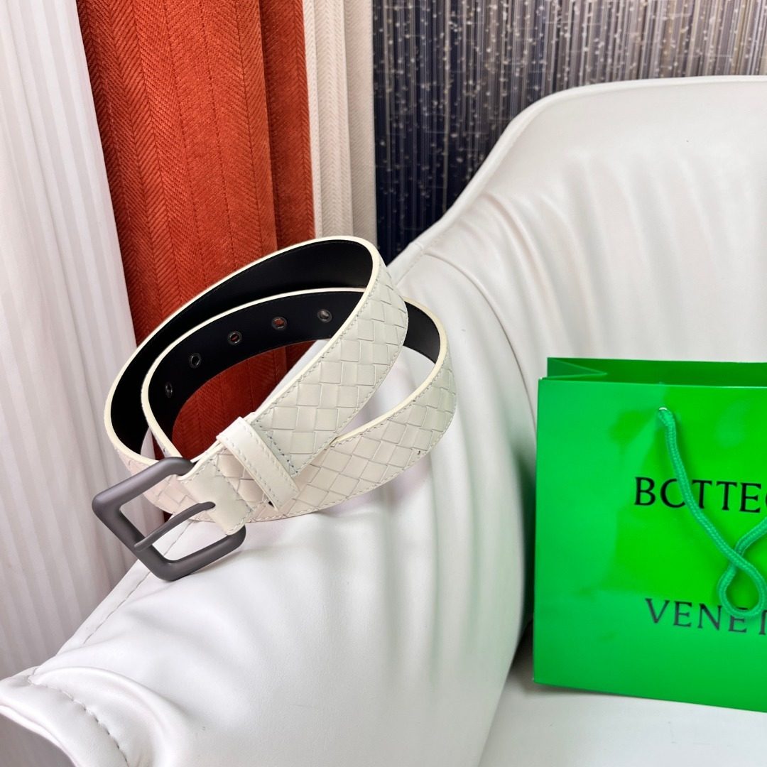 Bottega Veneta Intrecciato Woven Leather Belt