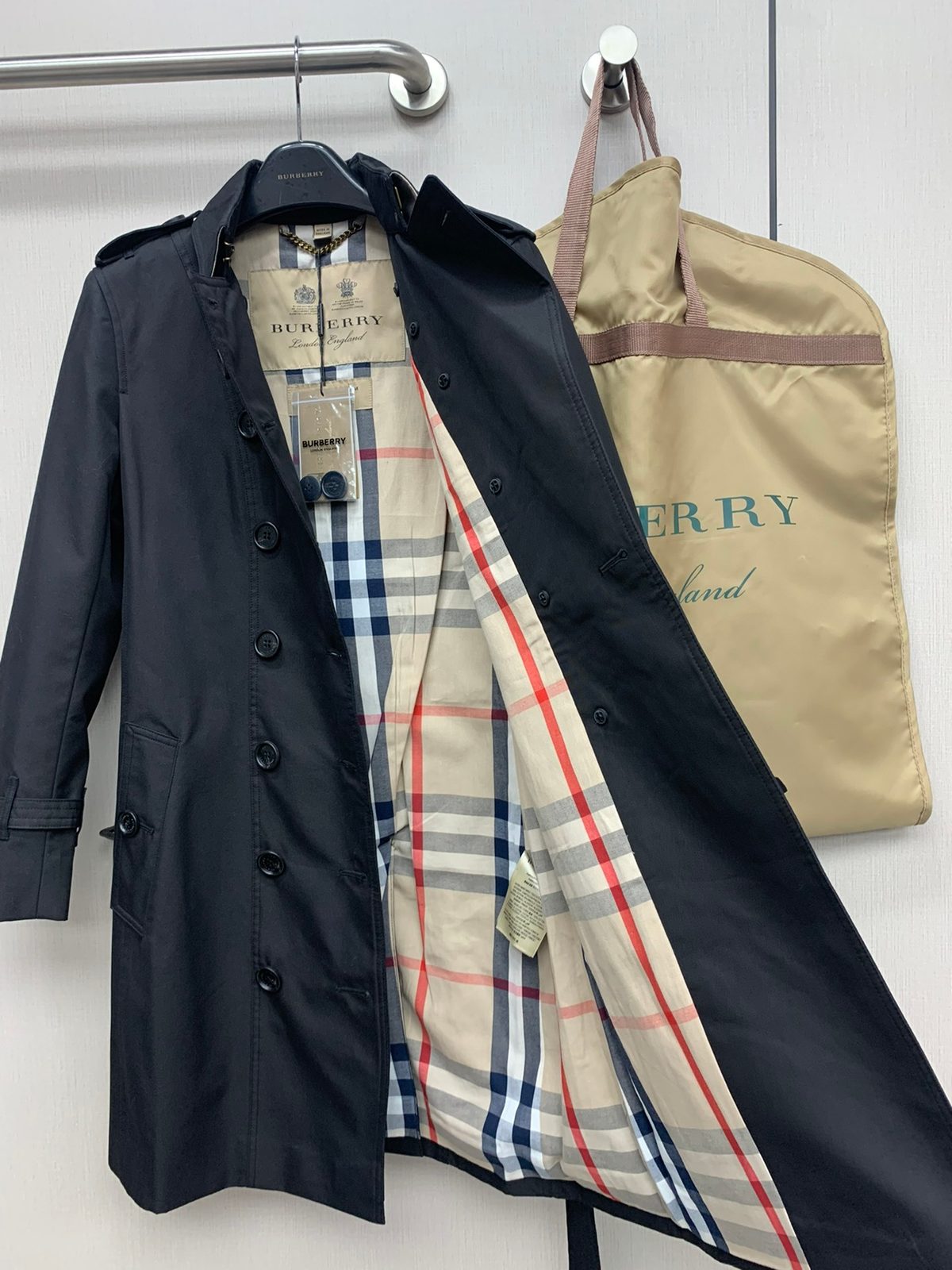 Burberry Double-Breasted Cotton Trench Coat