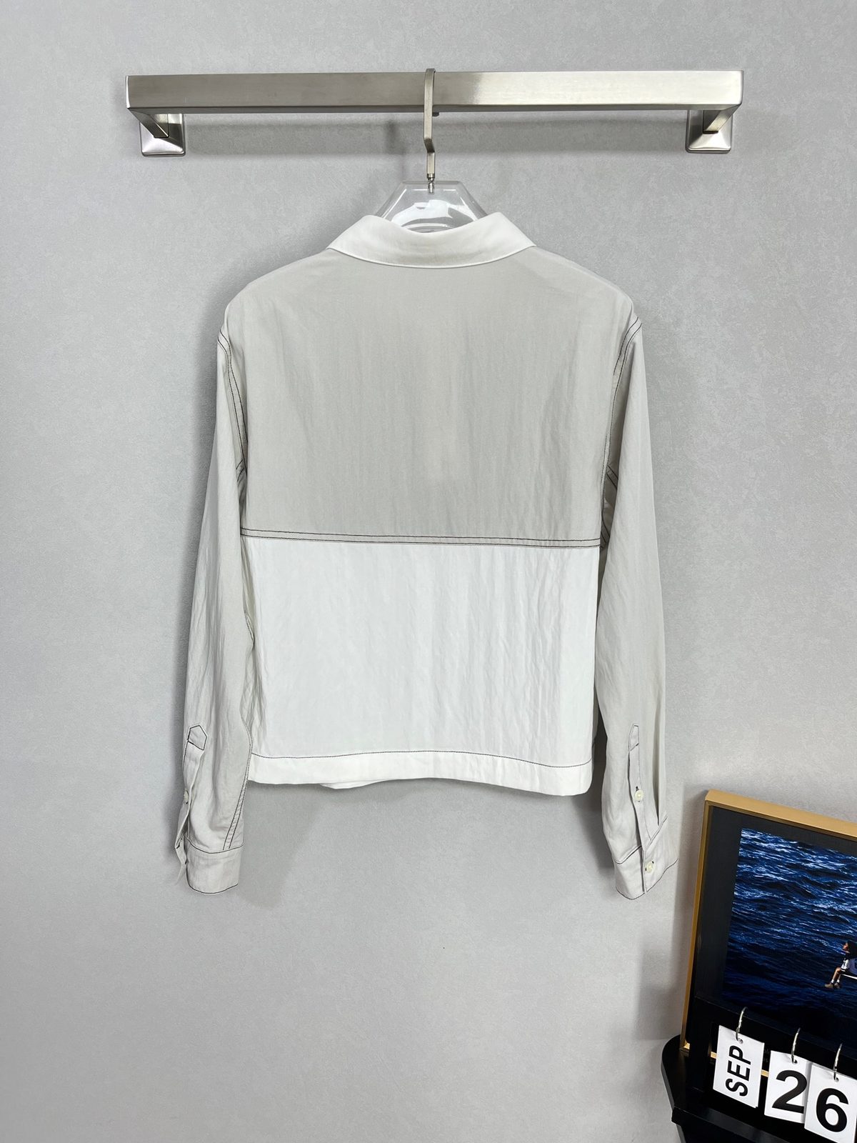 Luxury Color-Block Cotton Rugby Shirt