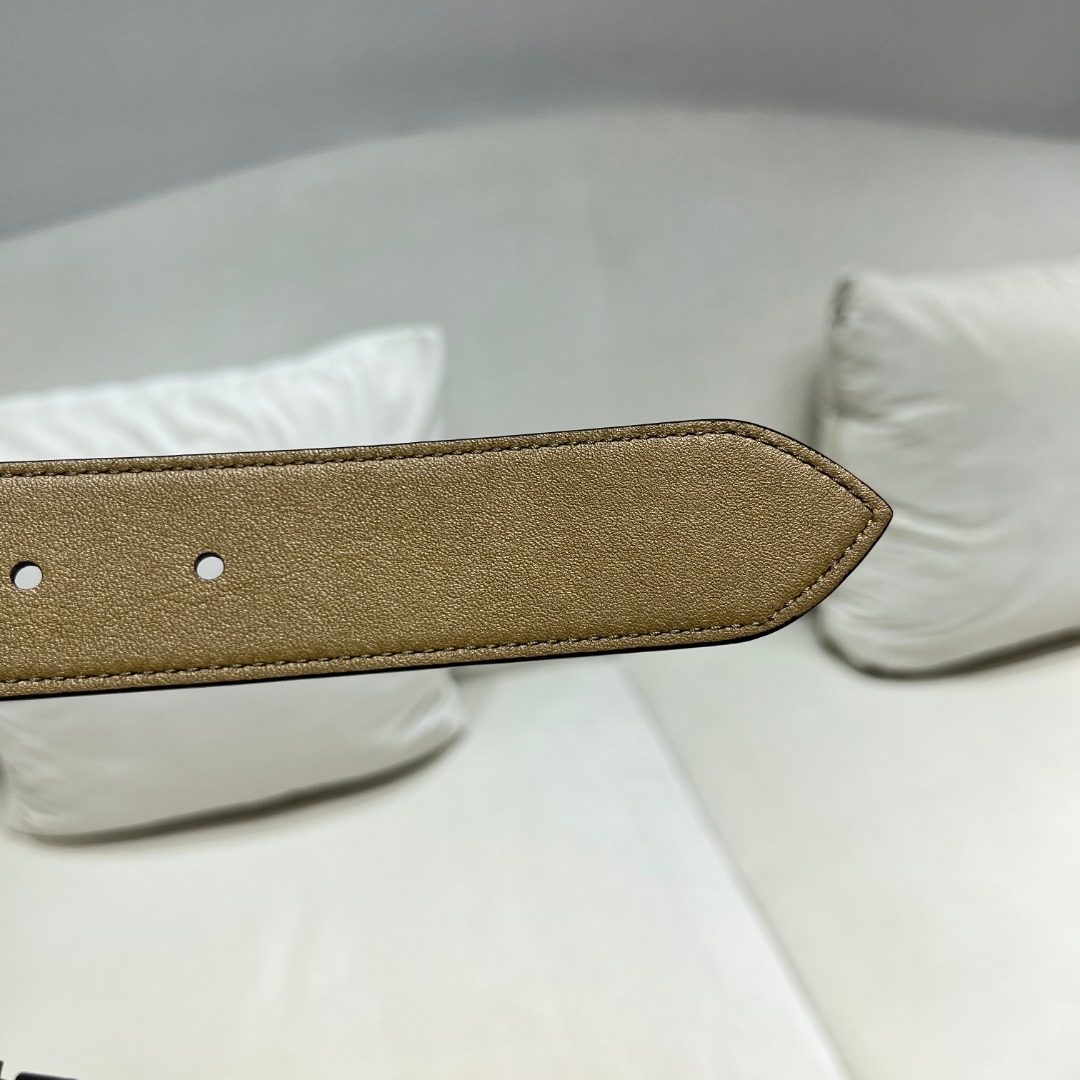 Black Leather Belt with Metal Buckle