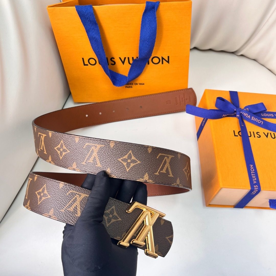 Louis Vuitton Monogram Canvas Leather Belt