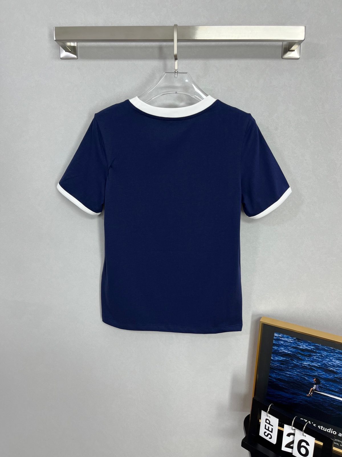 Yves Saint Laurent Logo Ringer T-Shirt