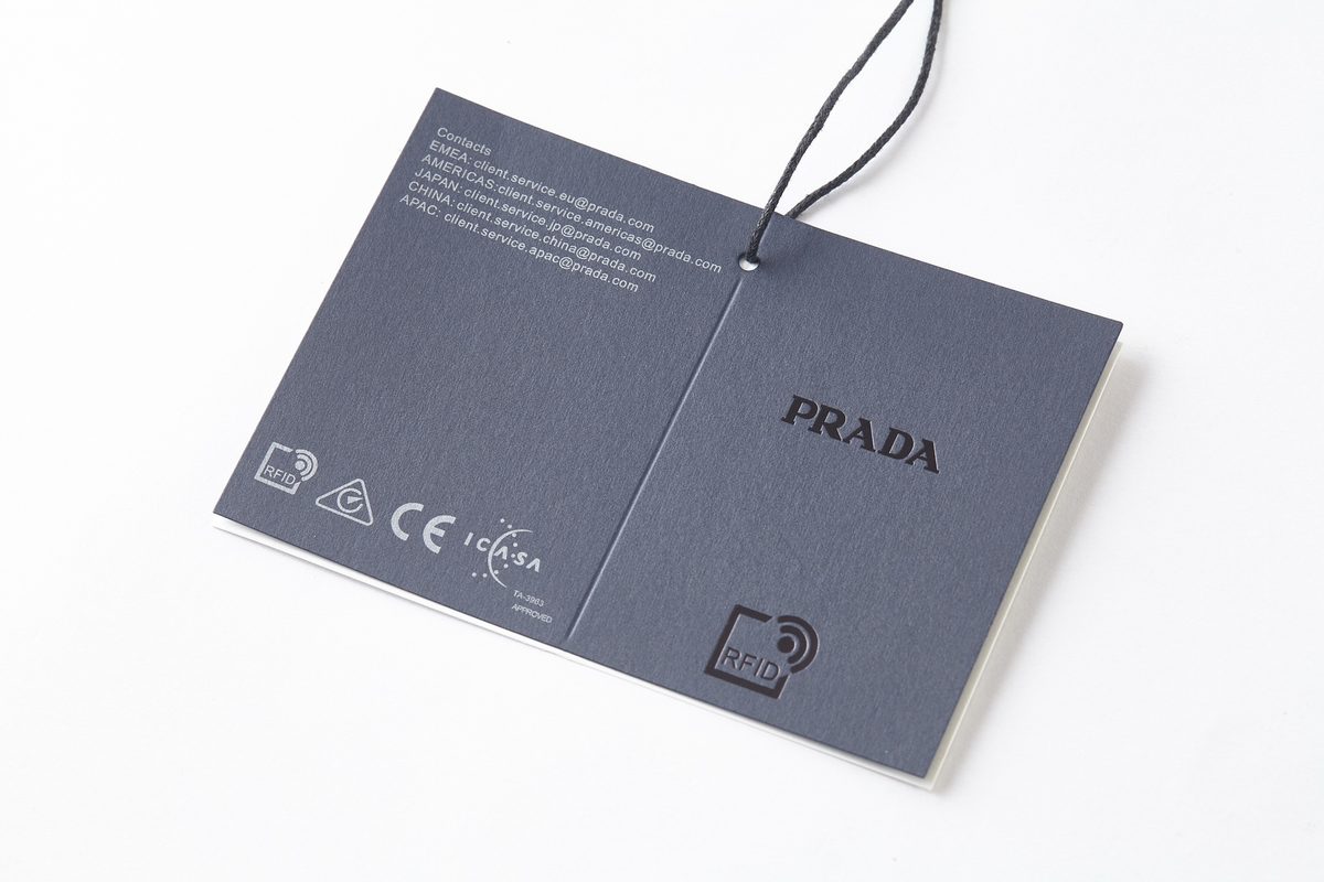 Prada Milano RFID Triangular Logo Tag