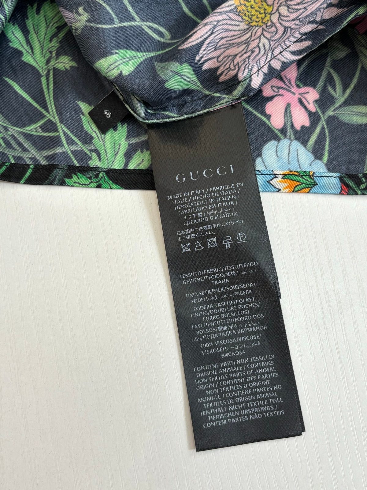 Gucci Floral Print Silk Shirt