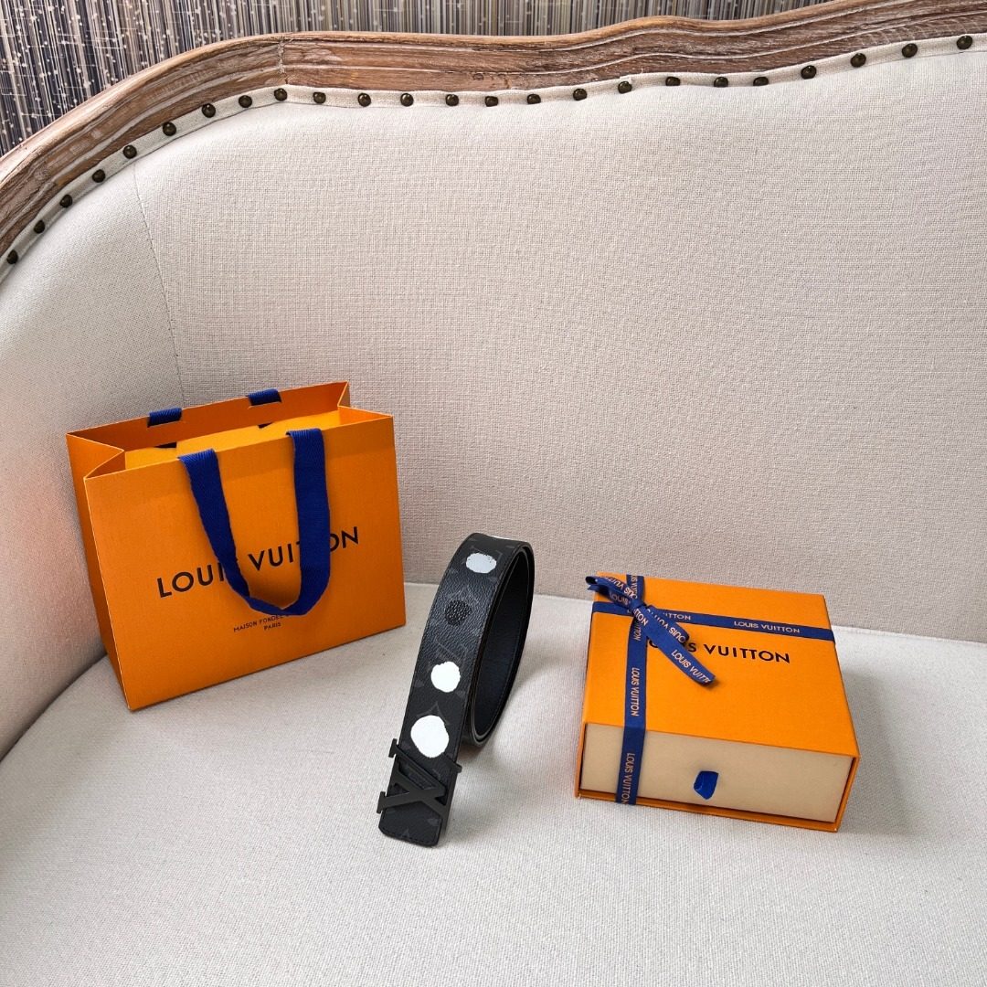 Louis Vuitton x Nigo Monogram Leather Belt