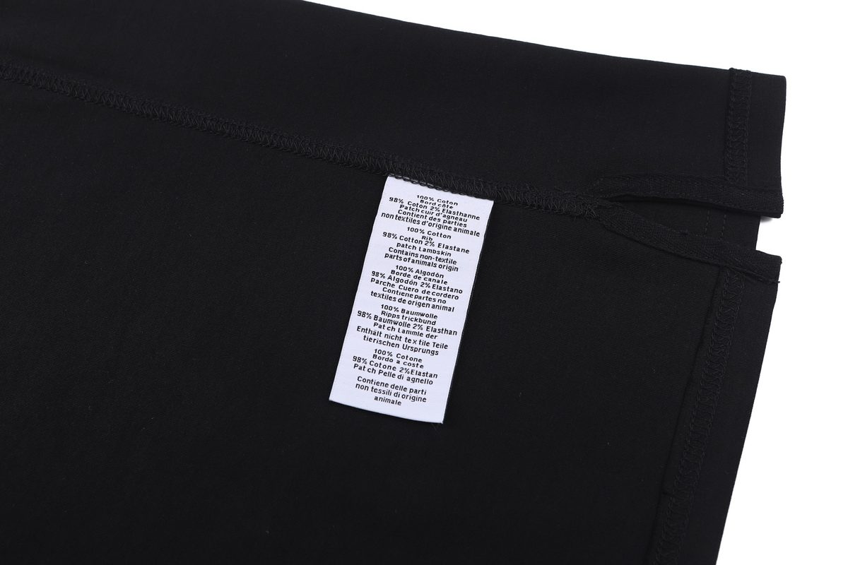 Hermès Leather Patch Cotton Crewneck T-Shirt