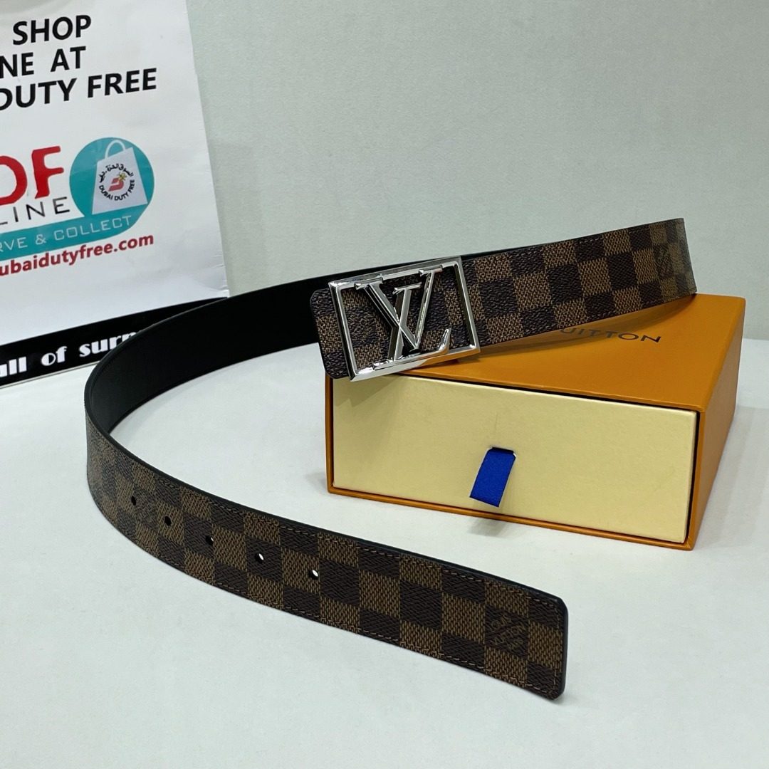 Louis Vuitton Damier Ebene Leather Belt