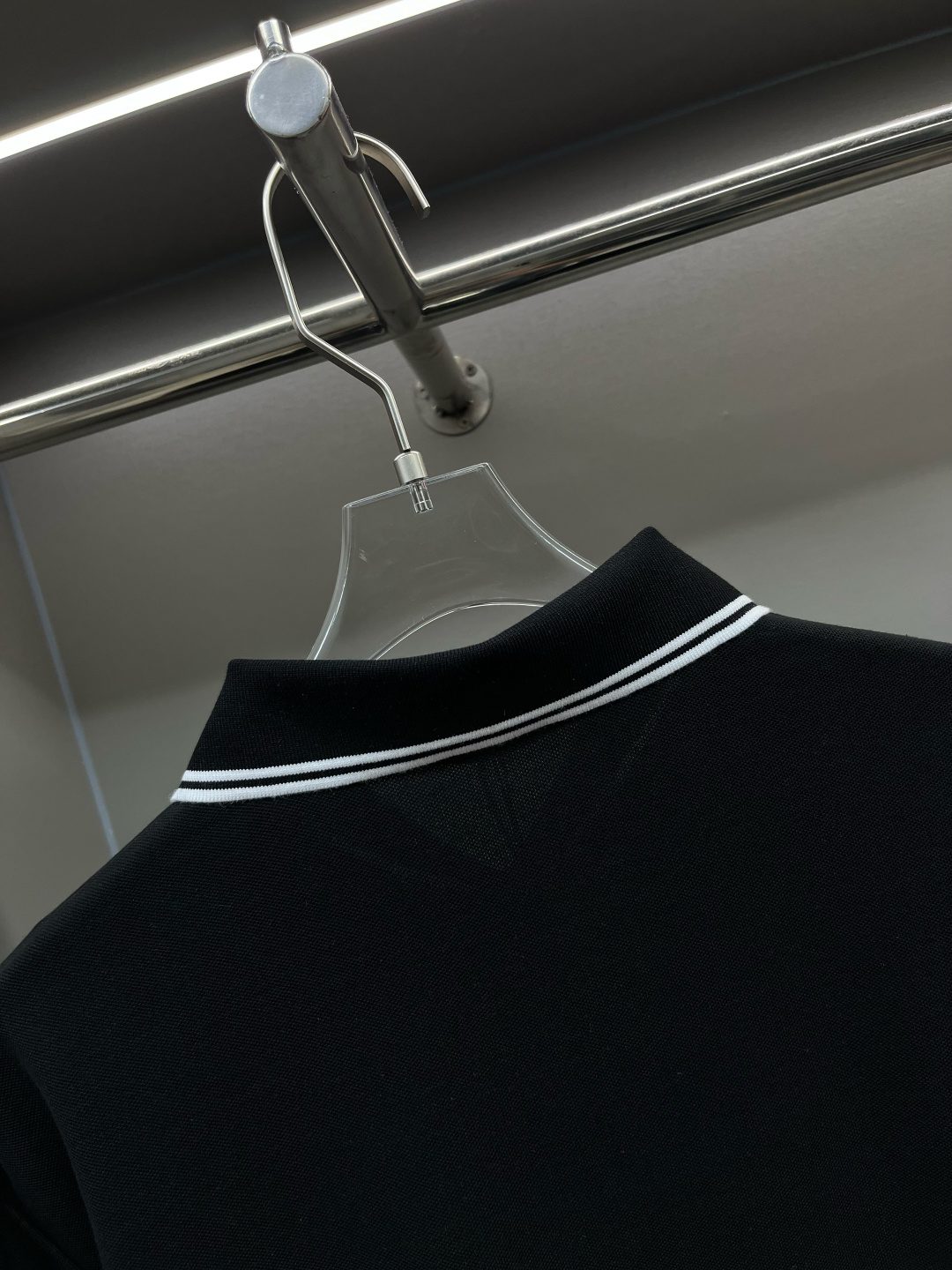 Moncler Striped Collar Polo Shirt