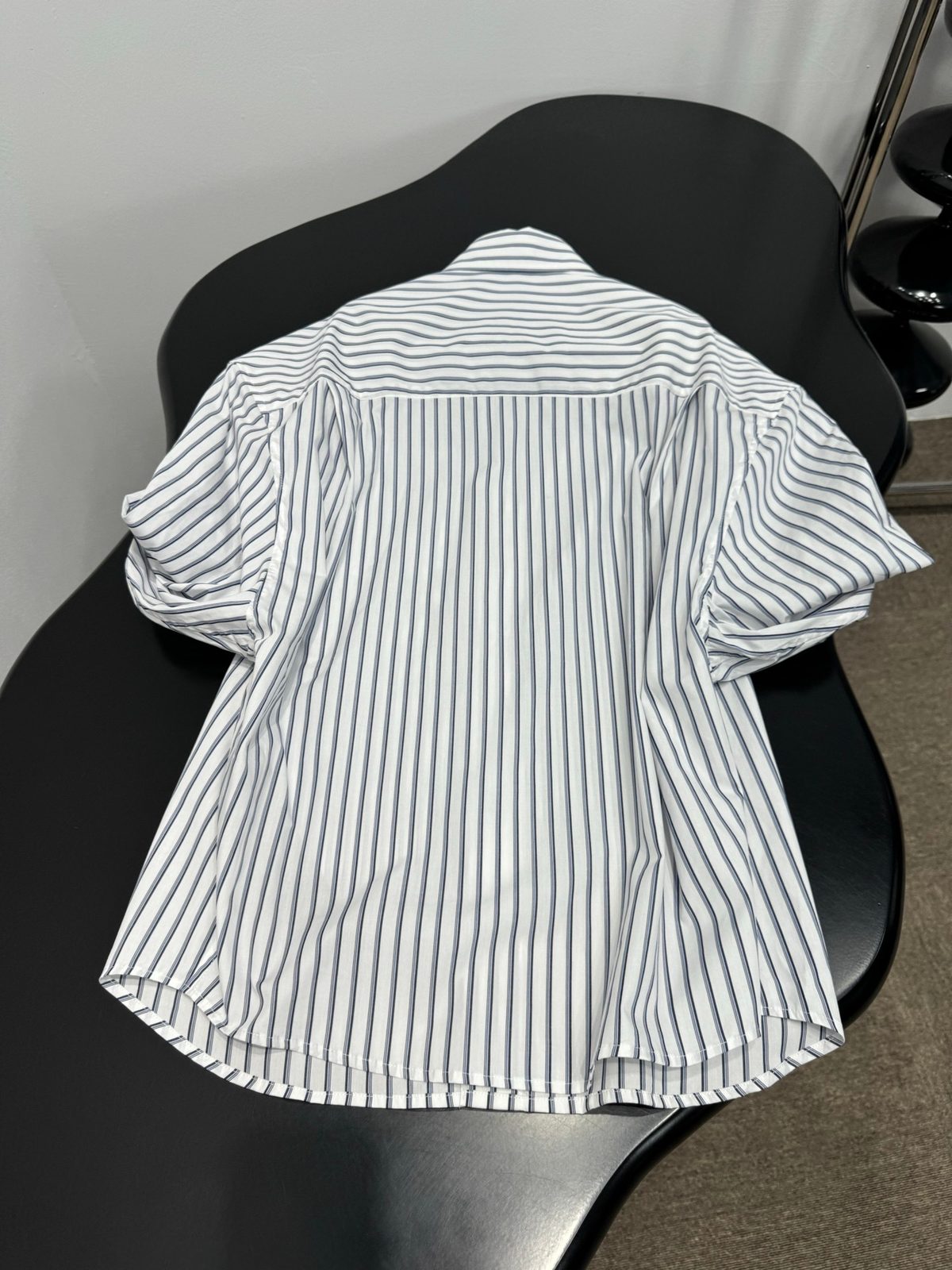 Men's Striped Short Sleeve Button-Up Shirt