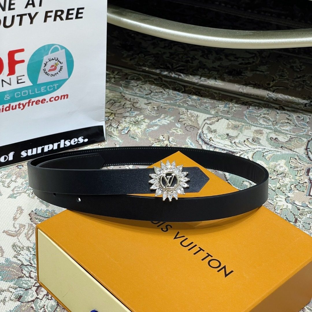Louis Vuitton Monogram Crystal Flower Belt