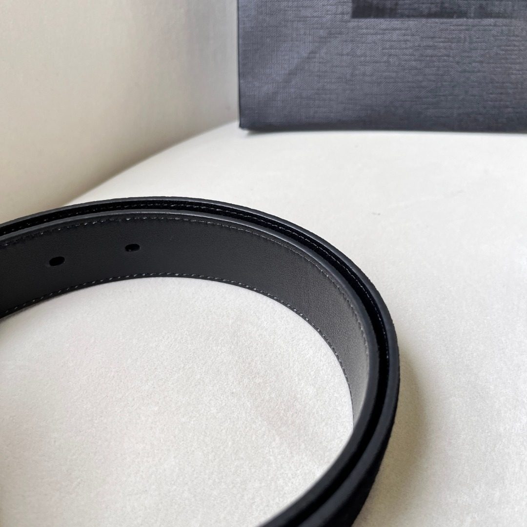 Saint Laurent Paris YSL Leather Belt