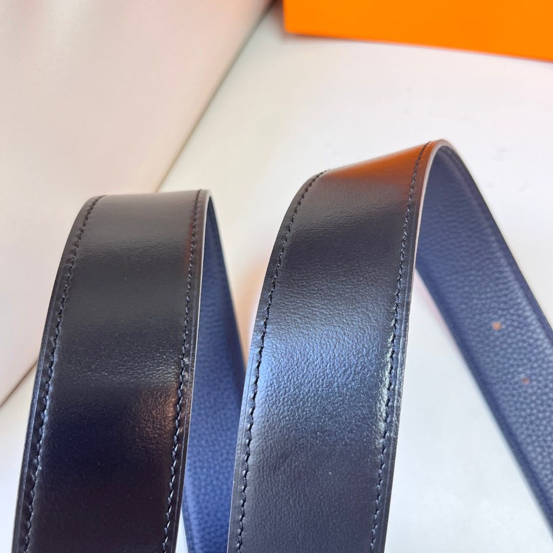 Hermès H Buckle Reversible Leather Belt