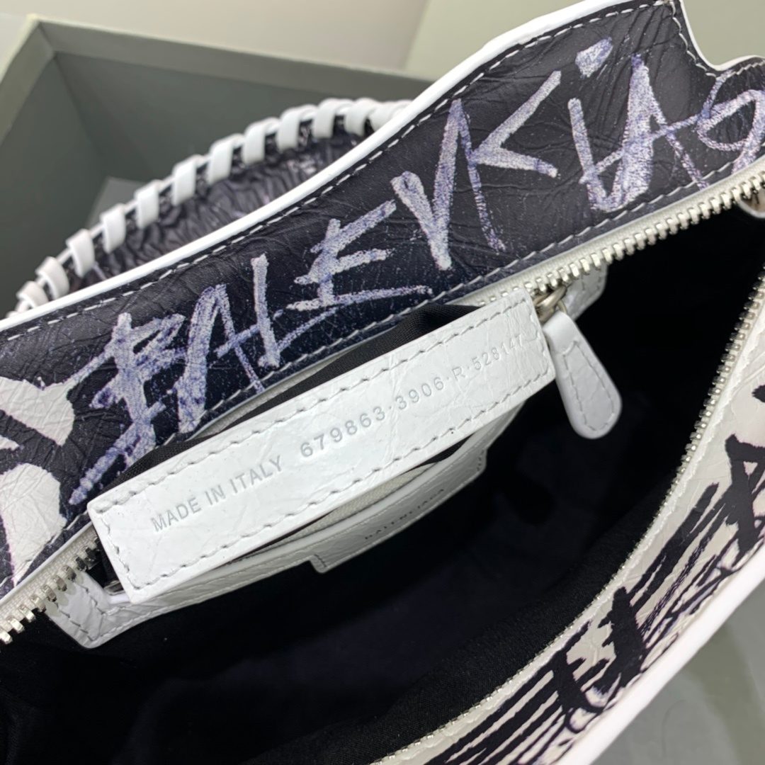 Balenciaga Graffiti Print Canvas Tote Bag