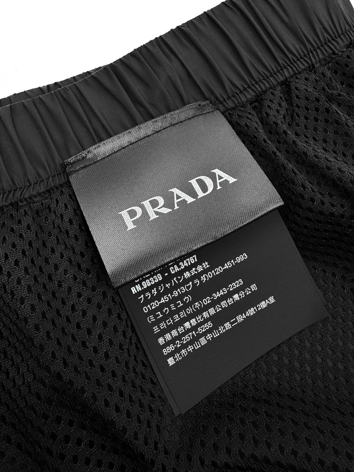 Prada Triangle Logo Nylon Shorts
