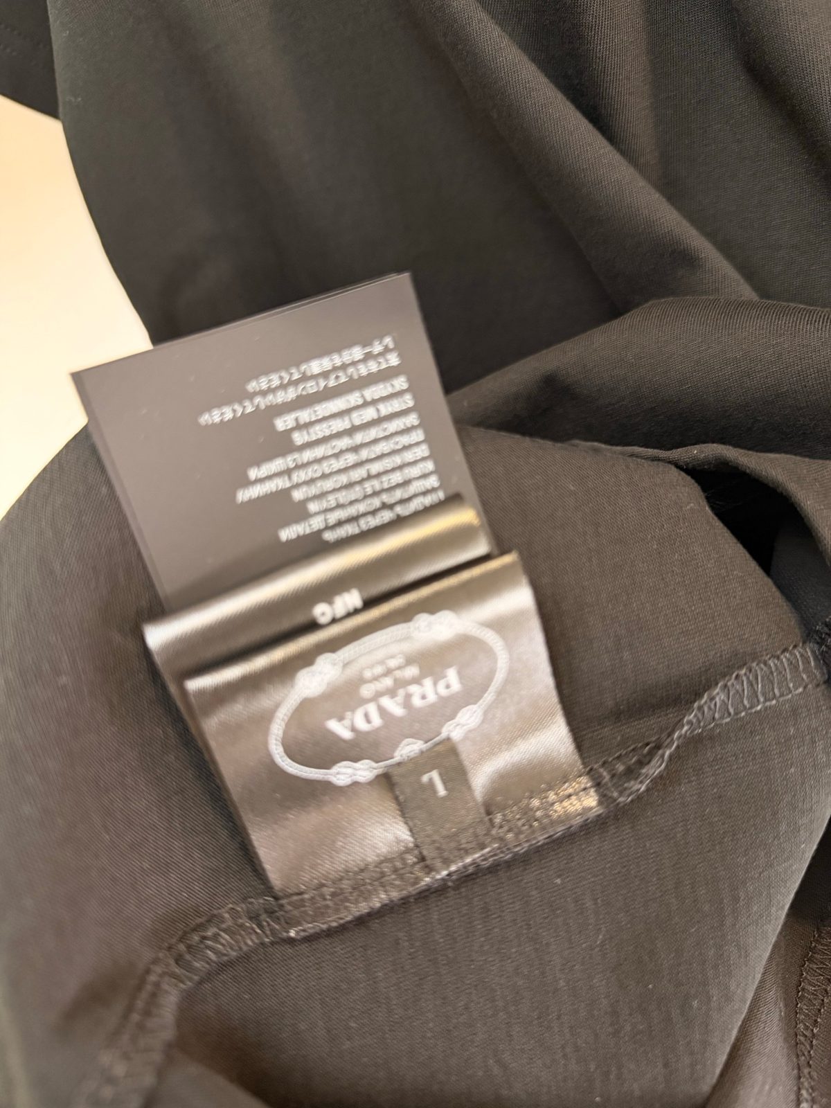 Prada Nylon Pocket T-Shirt Black