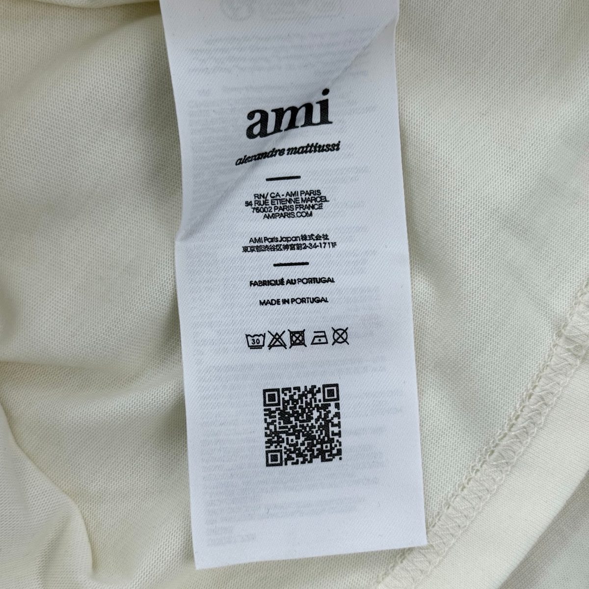 Ami Alexandre Mattiussi Striped Logo T-Shirt