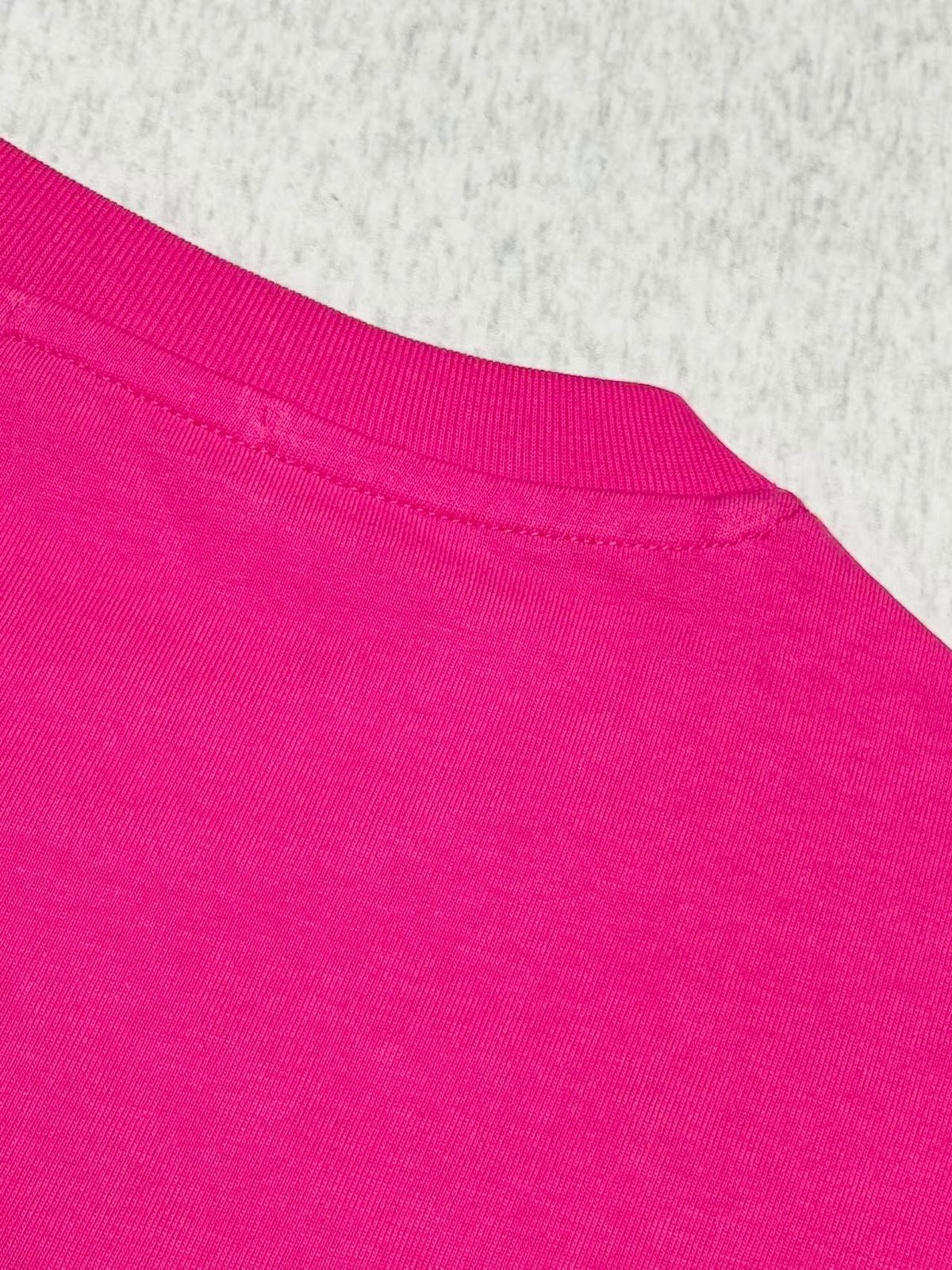 Bright Pink Ribbed Crewneck Sweater