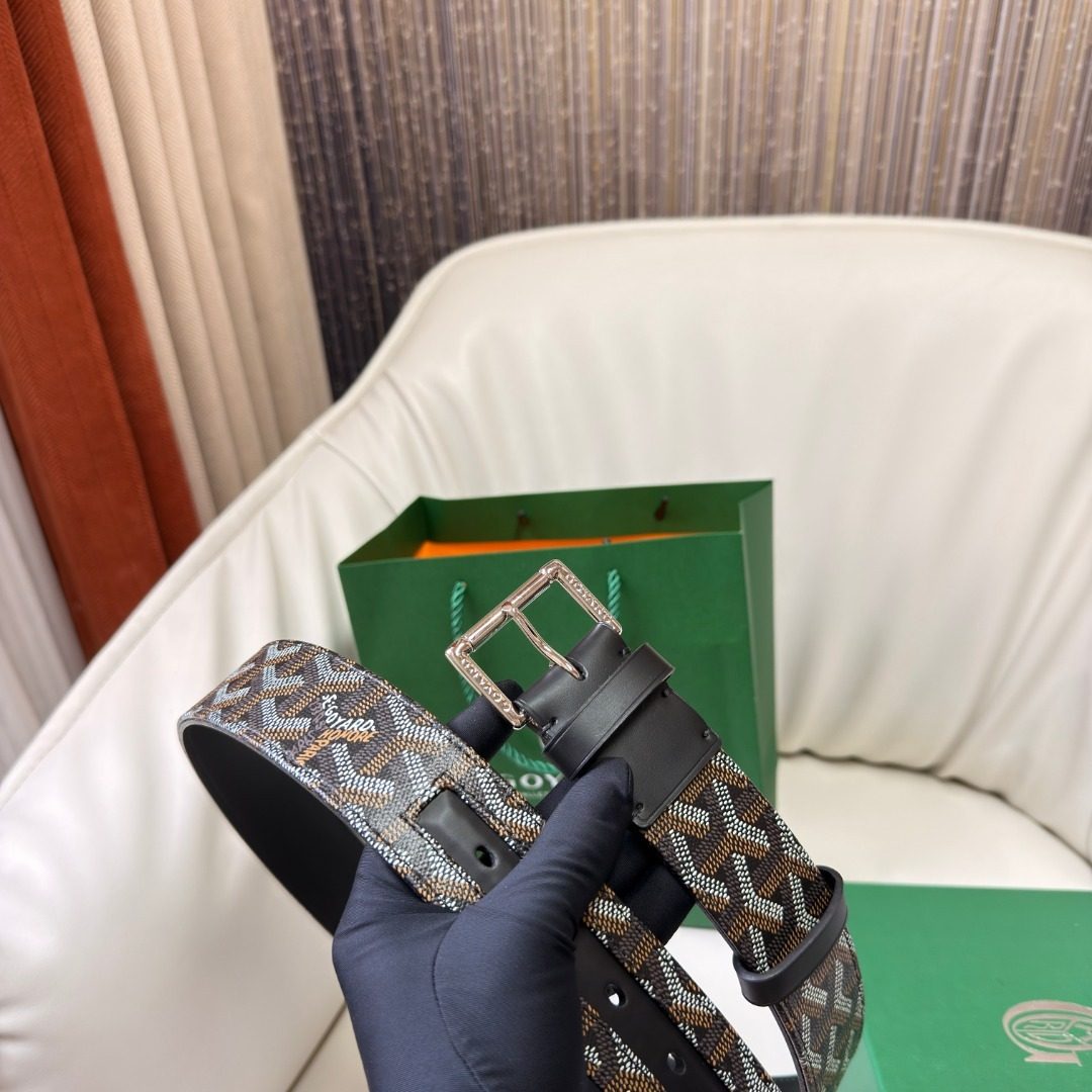 Goyard Paris Monogram Canvas Leather Belt
