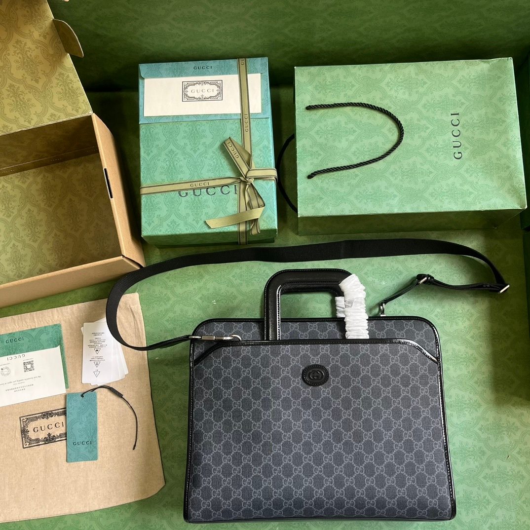 Gucci GG Supreme Canvas Laptop Briefcase