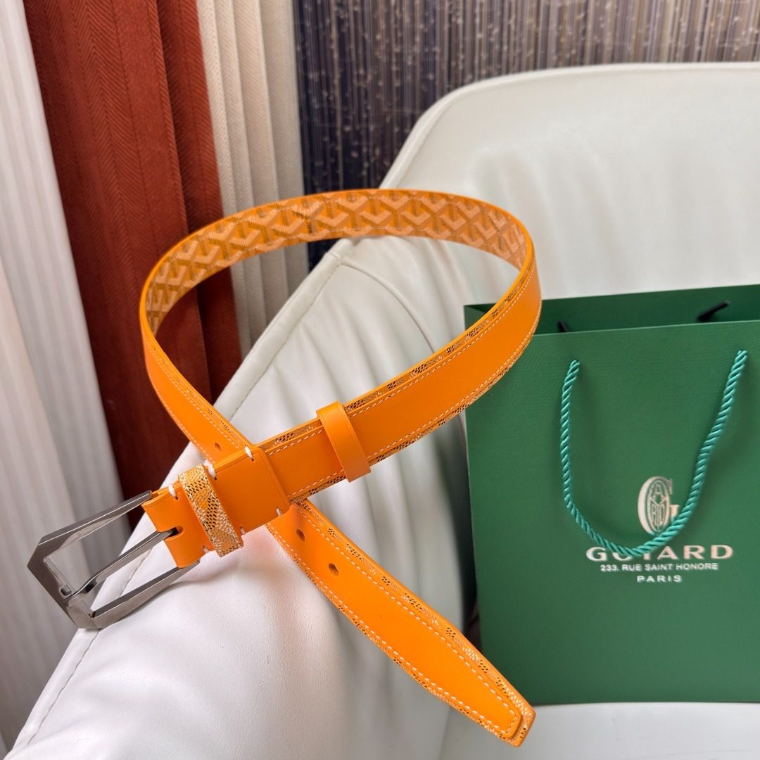 Goyard Orange Leather Belt