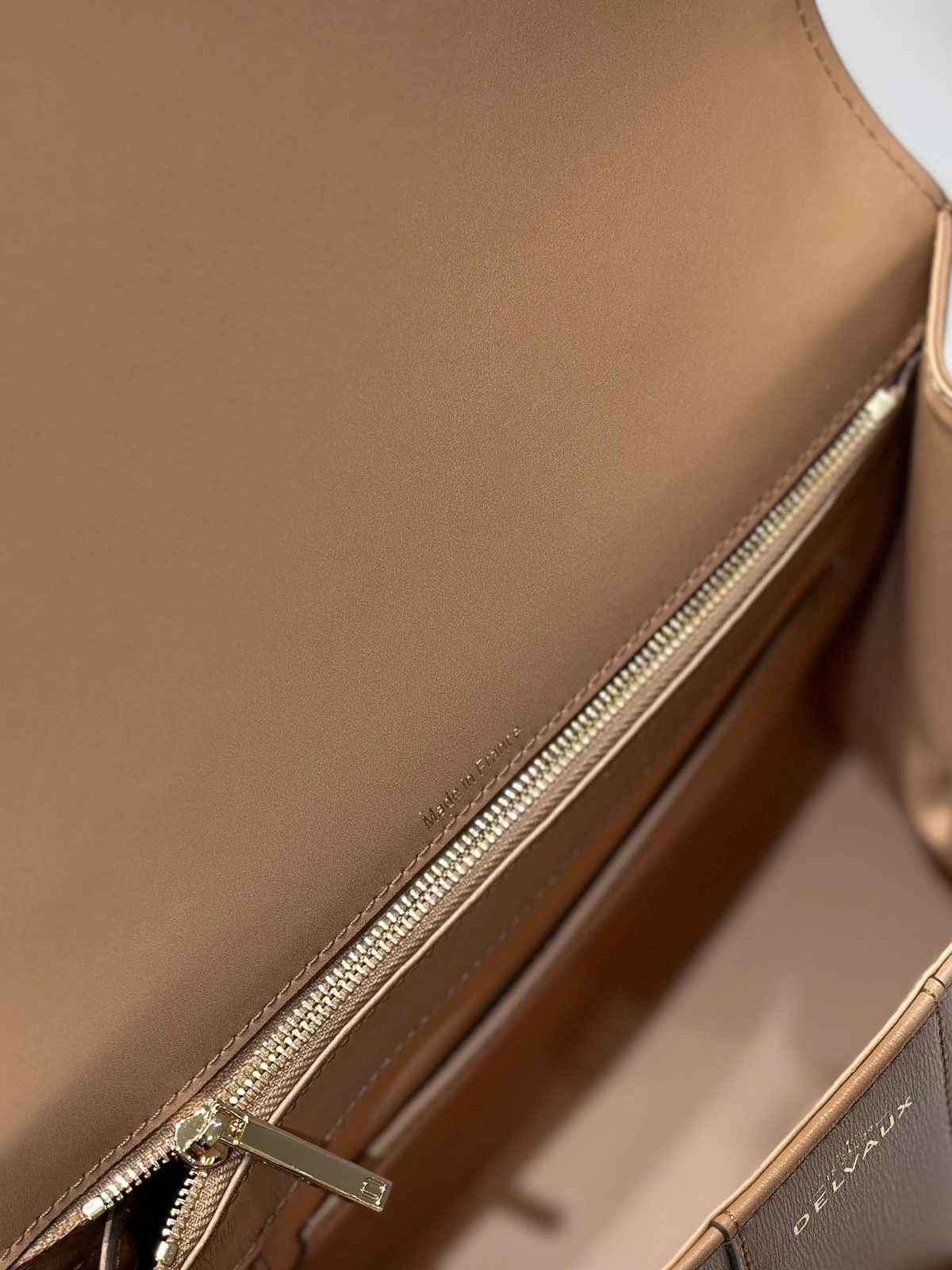 Delvaux Leather Shoulder Bag Beige