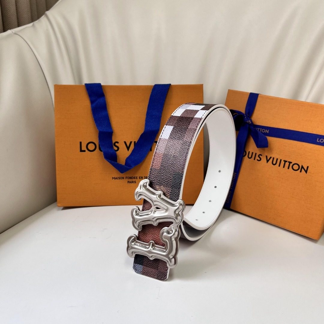 Louis Vuitton Damier Ebene Canvas Belt