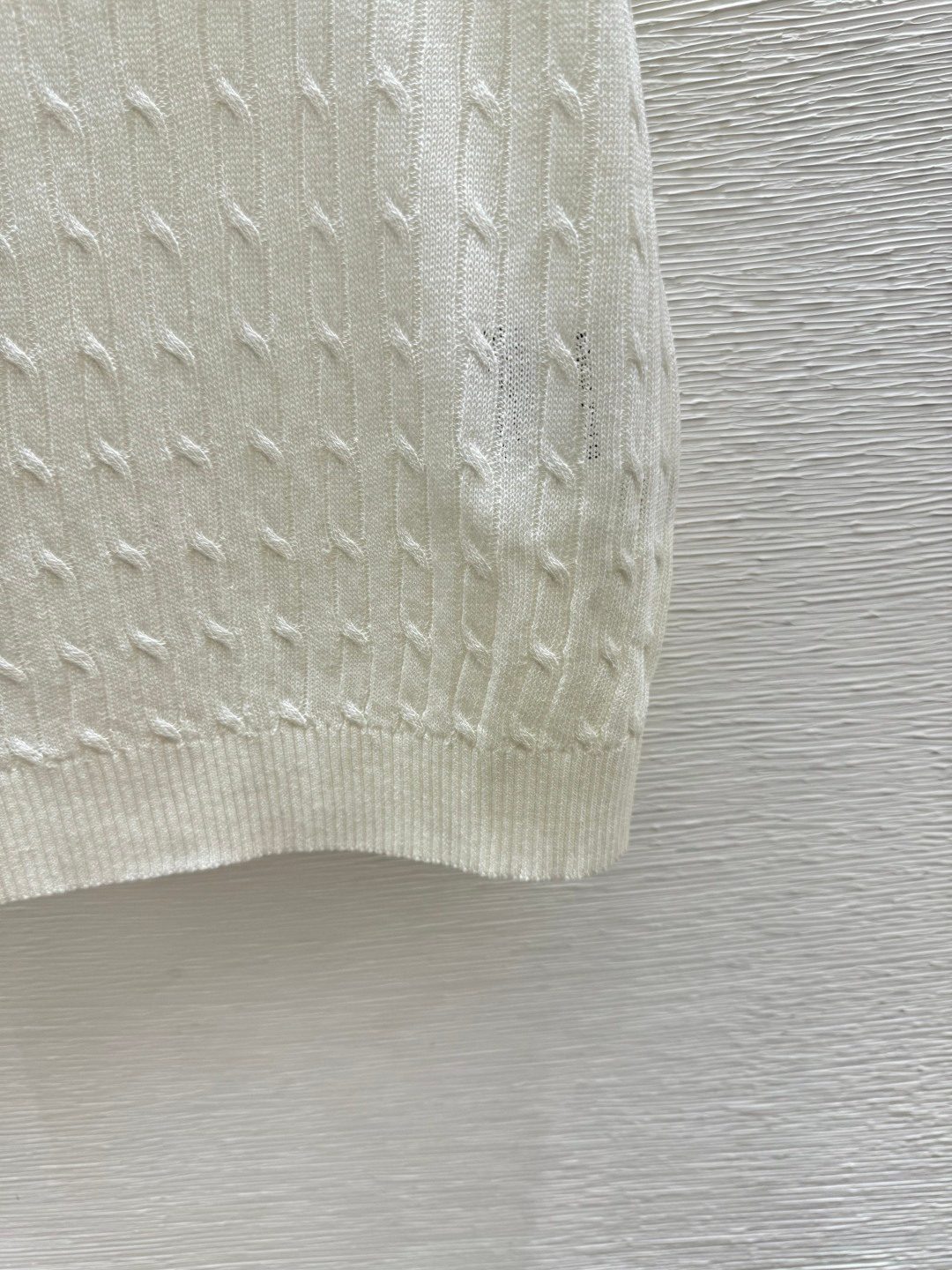 Miu Miu Cable Knit Polo Shirt