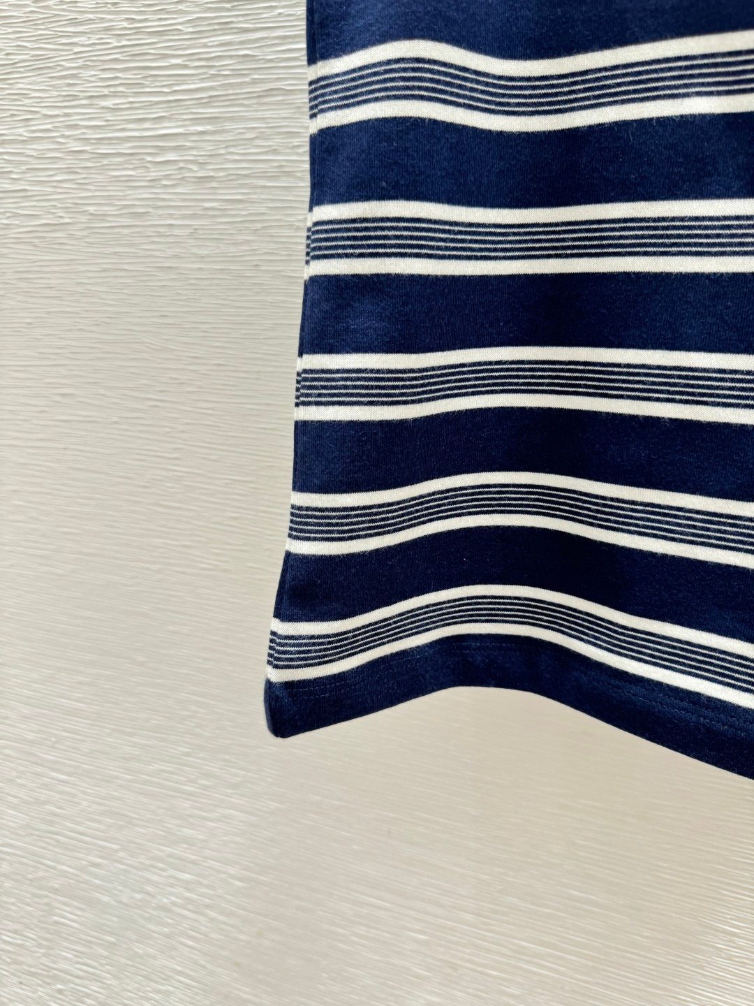Navy Striped Cotton Beach Towel