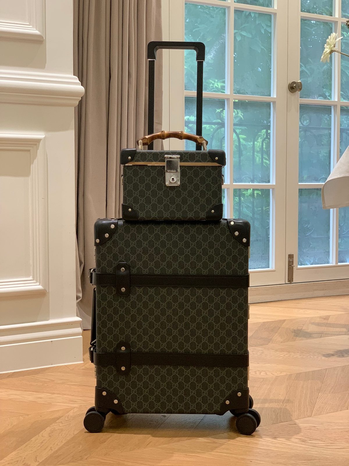 Gucci GG Monogram Leather Cosmetic Case