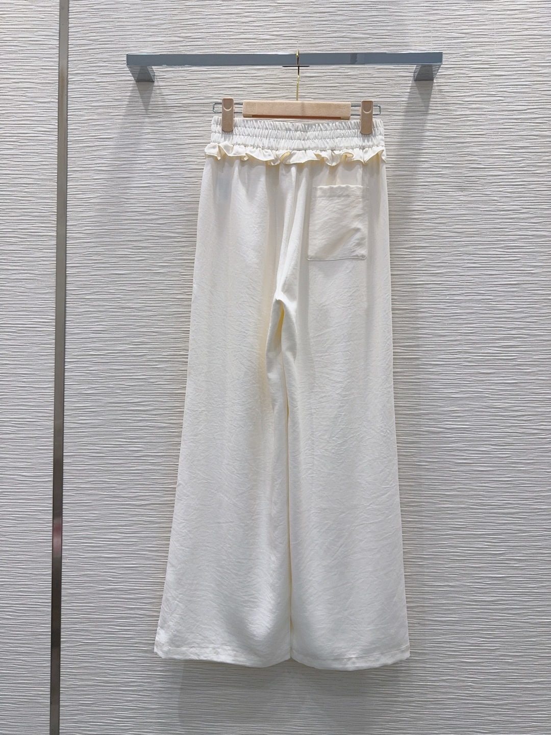 White Linen Drawstring Trousers